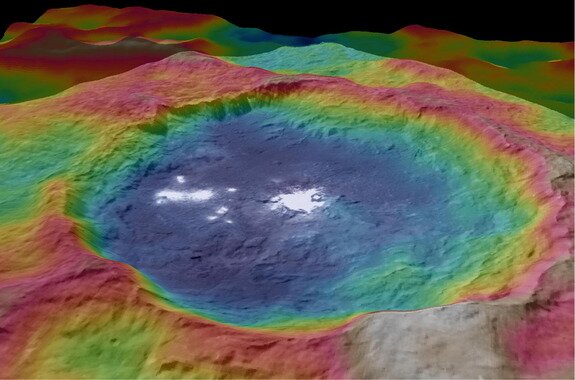 NASA представило снимок загадочных пятен на Церере в рекордном разрешении